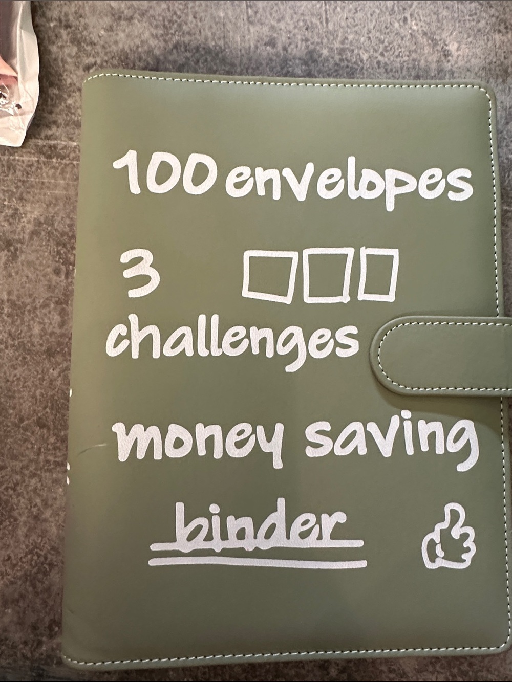 Money Saving Binder - Olive Green